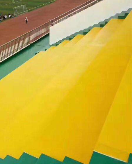 庆阳球场台阶翻新修补改造